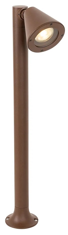 Stâlp modern pentru exterior maro ruginiu 60 cm IP44 reglabil - Ciara