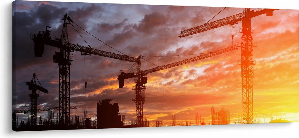 Tablou - Șantier de construcții (120x50 cm)