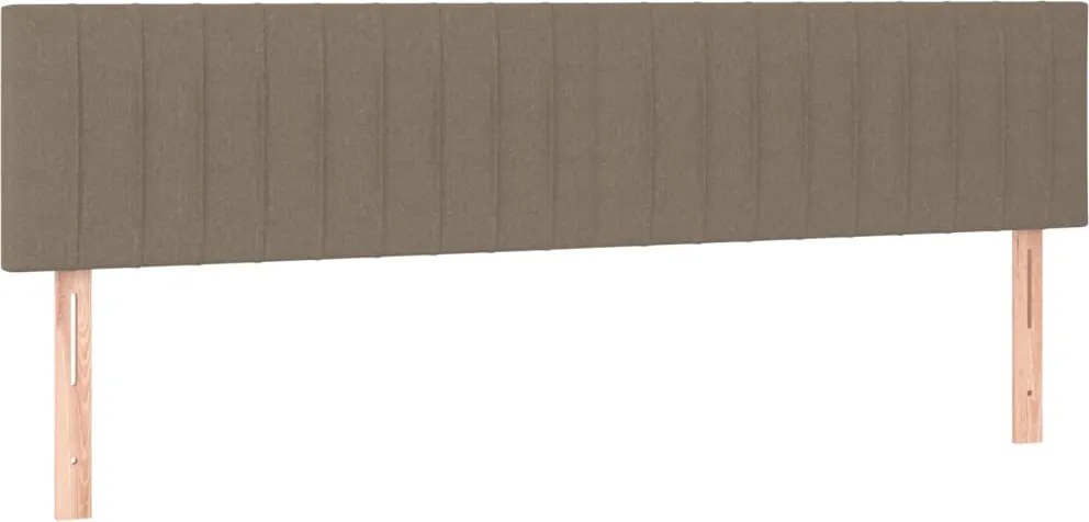 vidaXL Tăblii de pat, gri taupe, 200x5x78/88 cm, textil