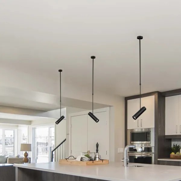 Lustră pe tijă 1xGU10/35W/230V negru