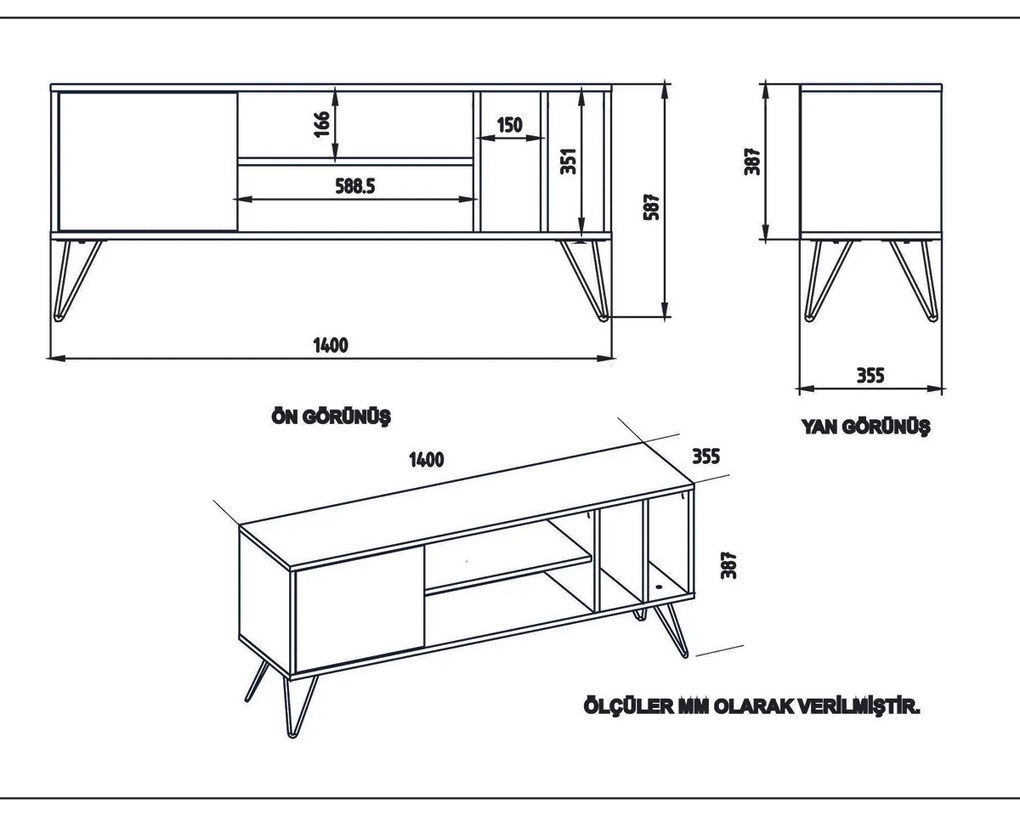 Mistico TV masă Walnut