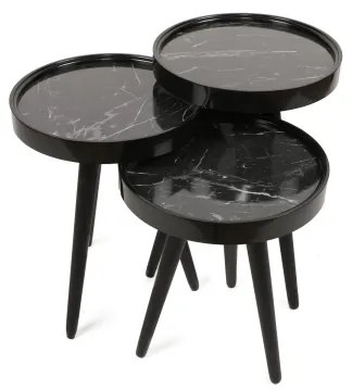 SET 3x măsuță laterală CALL neagră