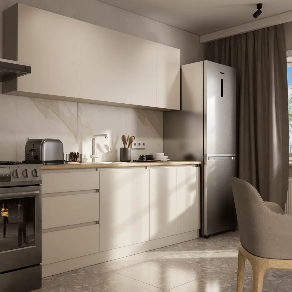 Mobilier de bucătărie, 2 m, caşmir, ASTI