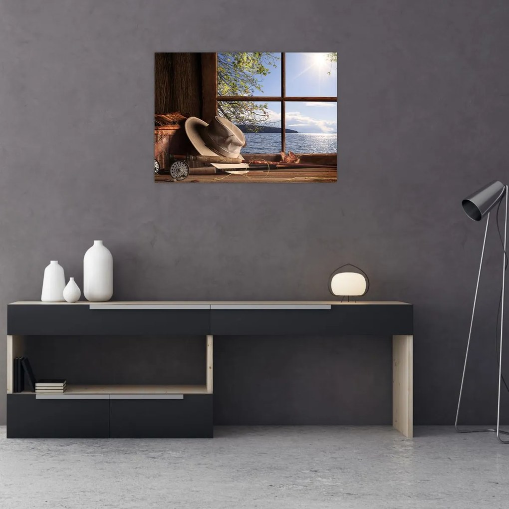 Tablou - Echipament de pescuit (70x50 cm)