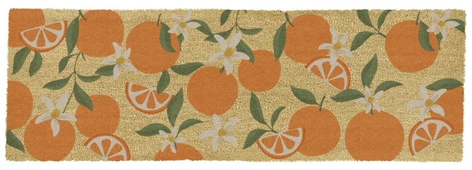Covoraș de intrare din fibre de nucă de cocos 40x120 cm Orange – Artsy Doormats