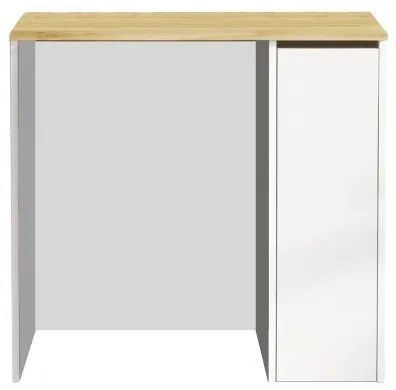 Dulap cu spațiu de depozitare pentru mașină de spălat rufe 88,3x93,5 cm alb/nuc