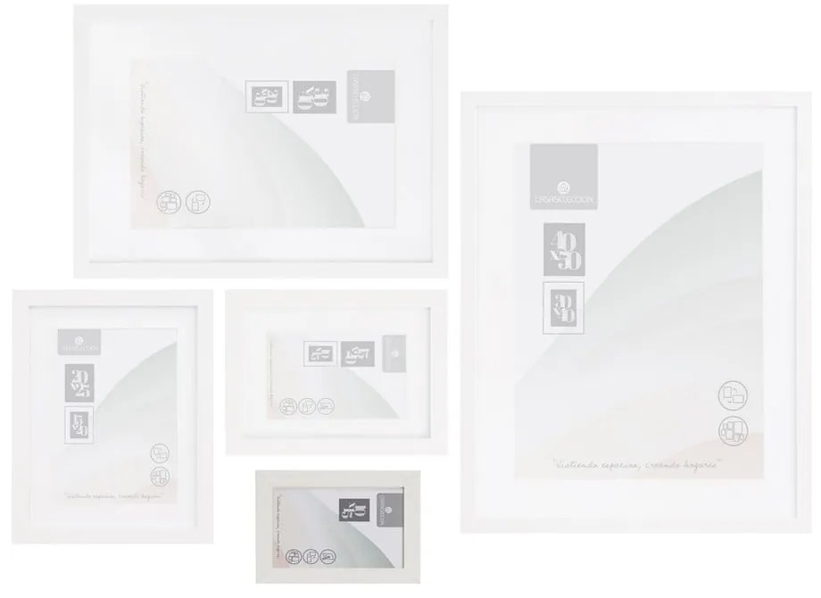 Ramă foto albă cu picior de susținere, de agățat 12,5x17,5 cm Sencillo – Casa Selección