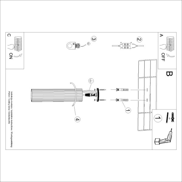 Brilagi - Spot CRESTO 1xGU10/10W/230V 30 cm negru