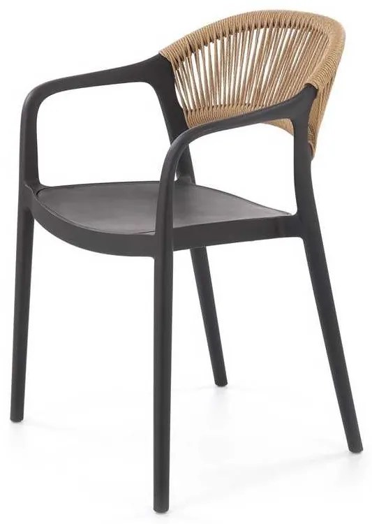 Scaun de bucătărie Auryn, maro / negru