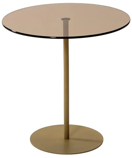 Măsuță laterală CHILL 50x50 cm auriu/bronz