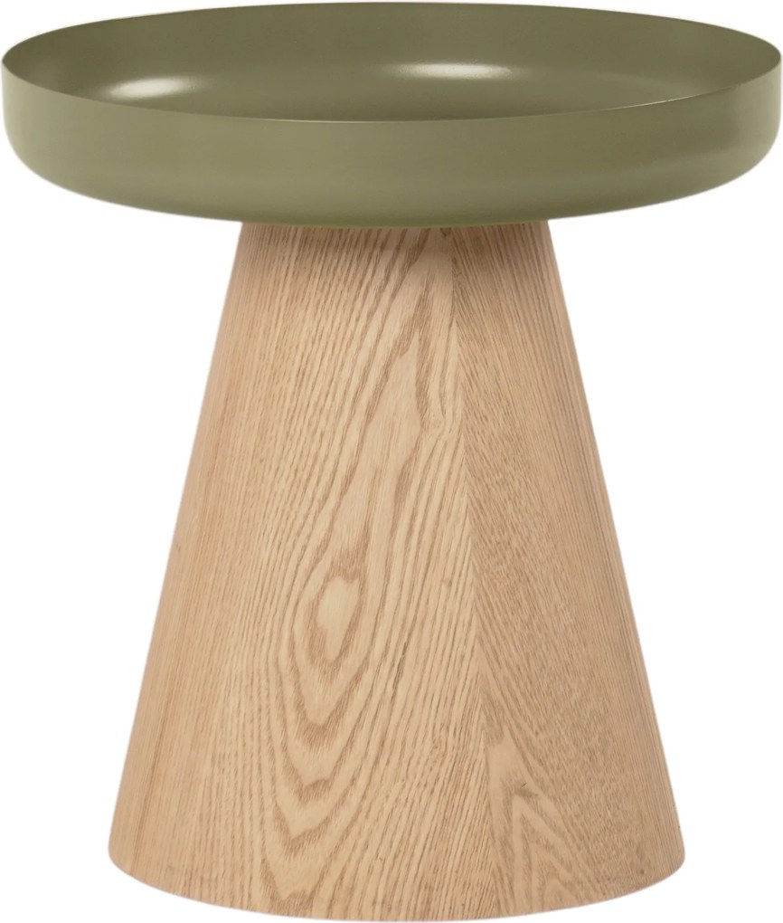 Măsuță de cafea rotundă Tresel 40 cm pentru living - natural / verde