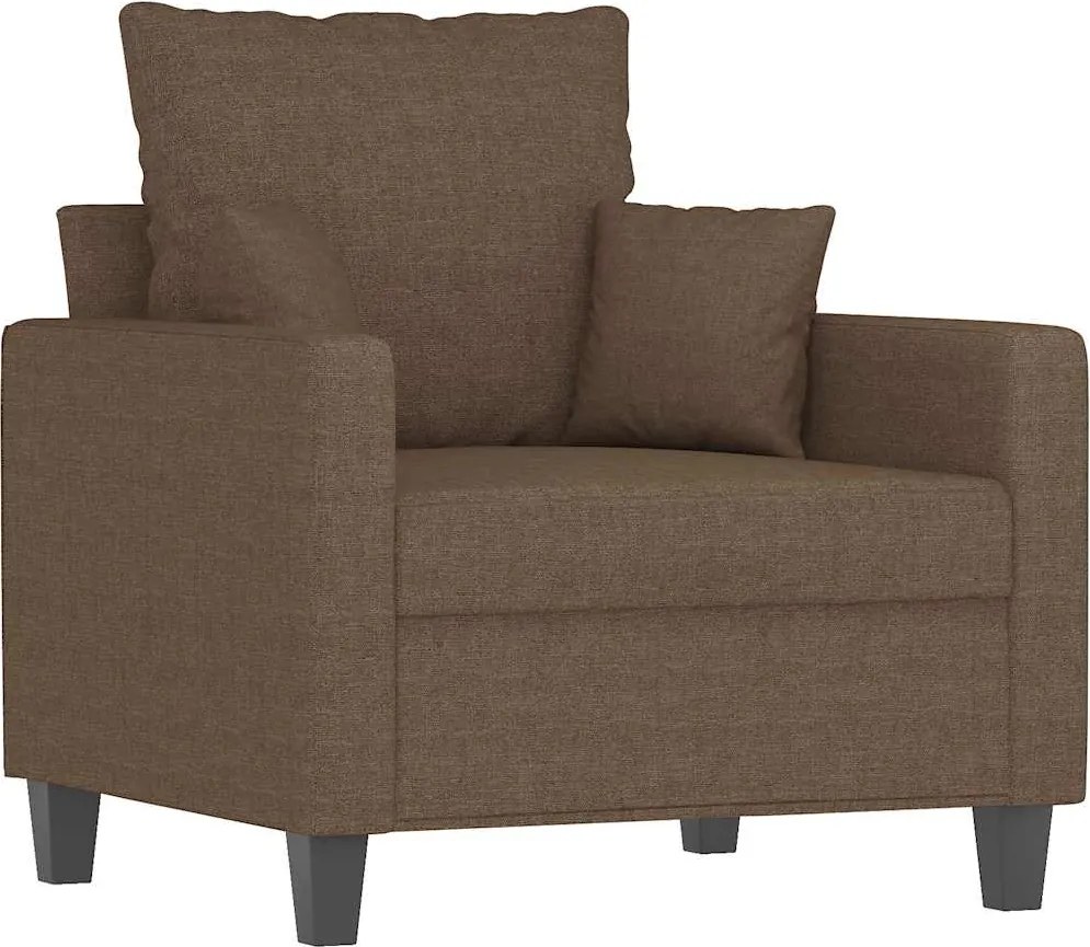 vidaXL Fotoliu canapea, maro, 60 cm, material textil
