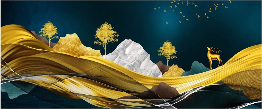 Tablou - Peisaj, cerb (120x50 cm)