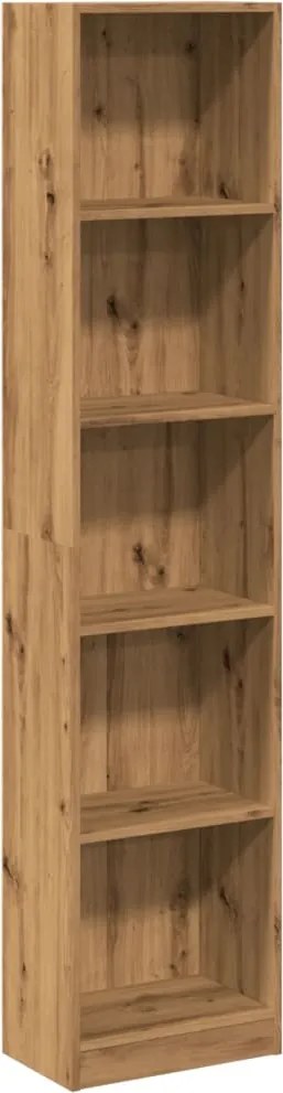 vidaXL Bibliotecă lemn stratificat stejar artizanal 40x24x176 cm