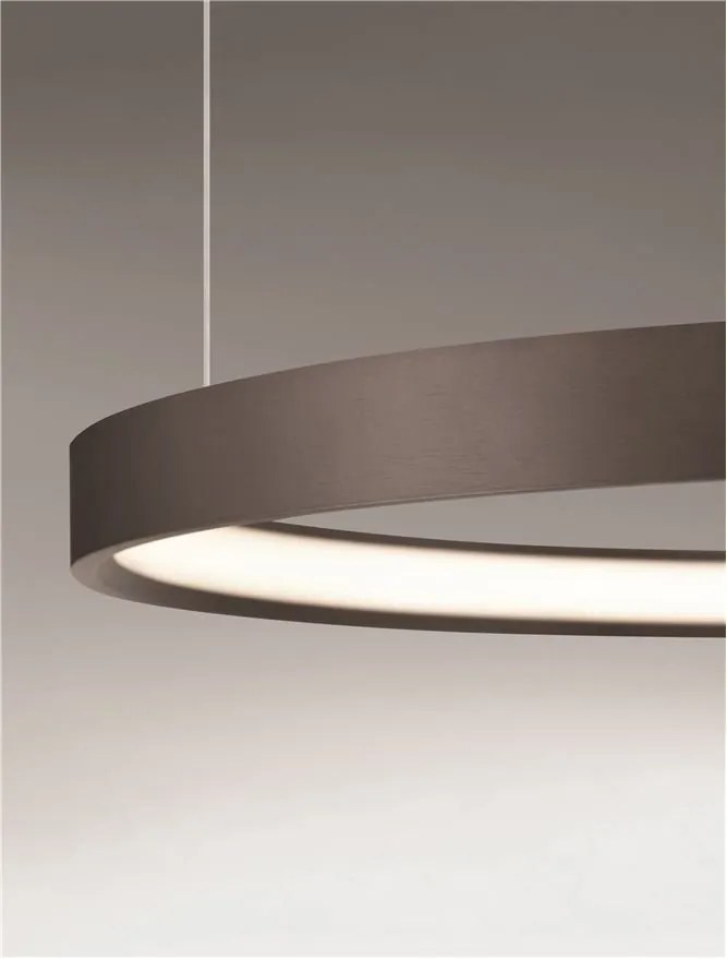 Lustra LED circulara PERRINE 60cm, maro