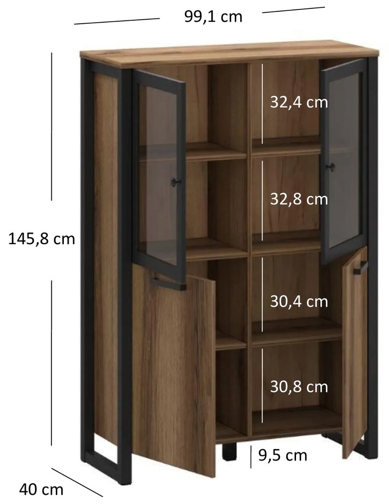 Vitrină Marni (Stejar delano închis). 1053045