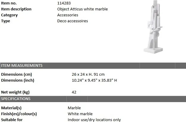 Obiect decorativ design deosebit LUX Atticus 114283 HZ