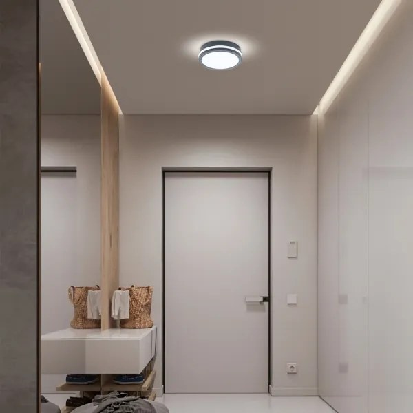 Brilagi - Aplica LED de exterior cu senzor BENE LED/18W/230V Ø22 cm IP54