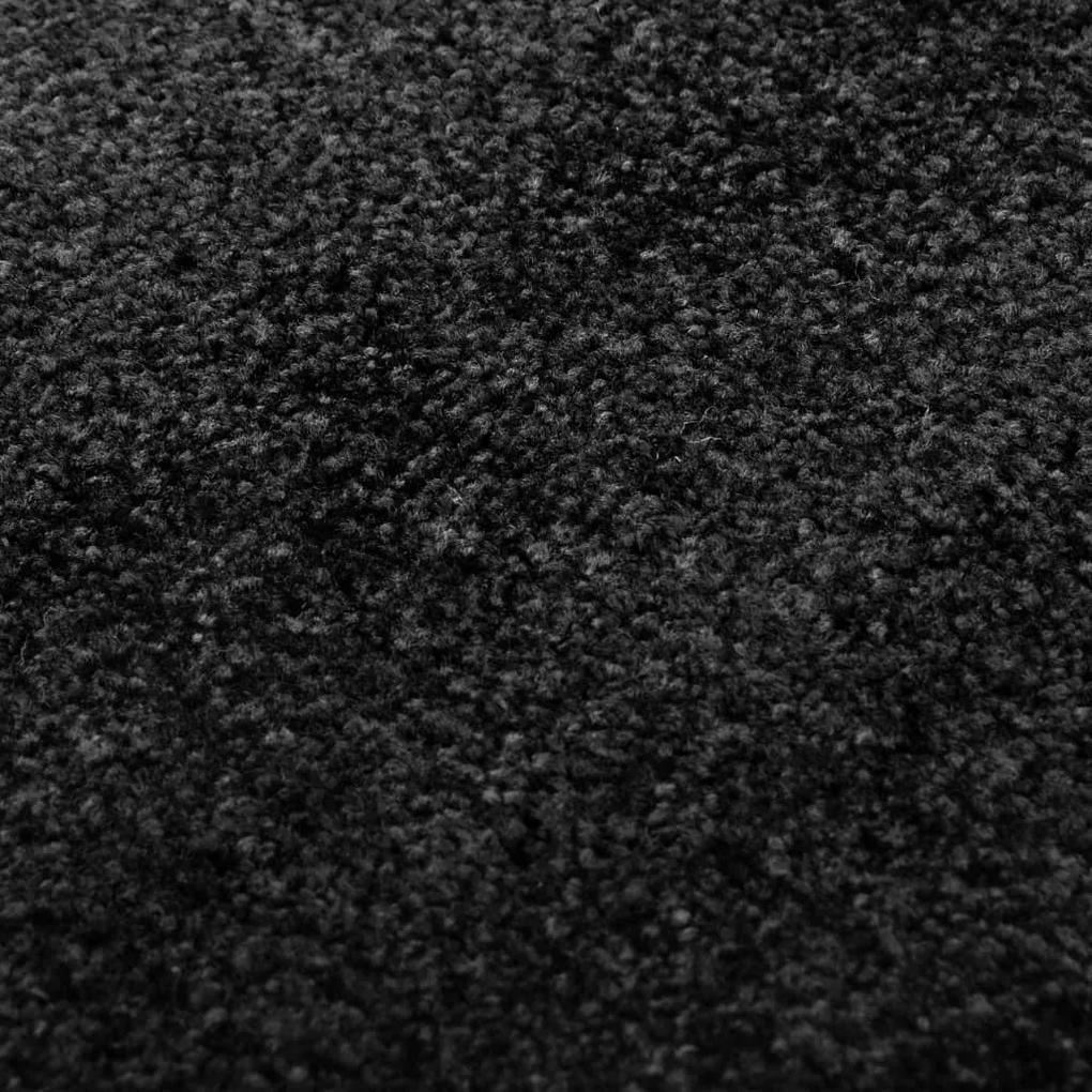 Covoras de usa lavabil, negru, 90 x 120 cm 1, Negru, 90 x 120 cm