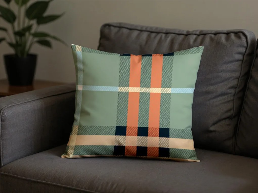 Set 2 bucati fete de perna decorative din microfibra PLAIDORY 45x45 cm, verde