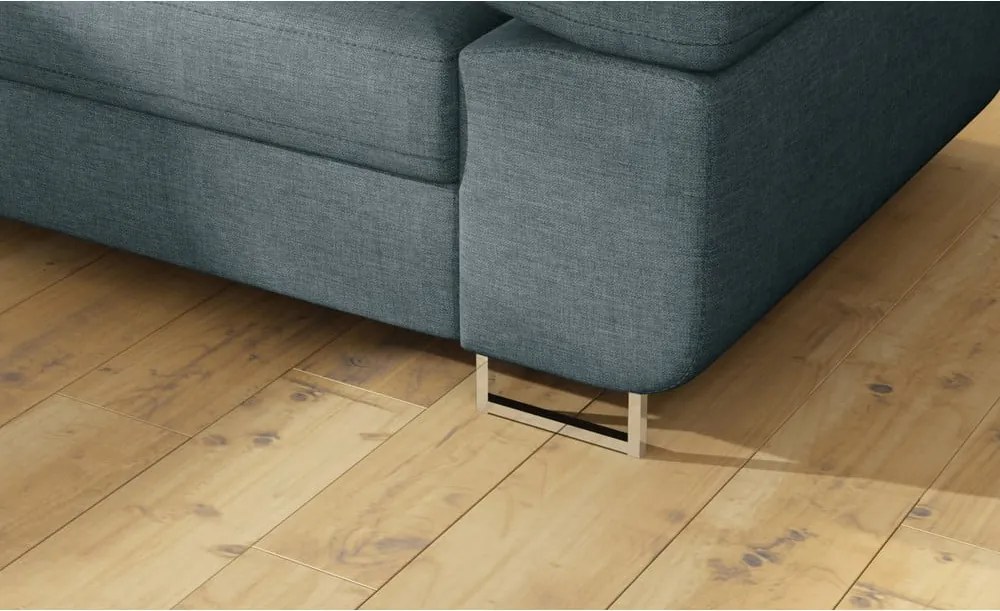 Colțar albastru extensibil/cu spațiu de depozitare (cu colț pe partea stângă/în formă de ”L”) Anton – ELTAP