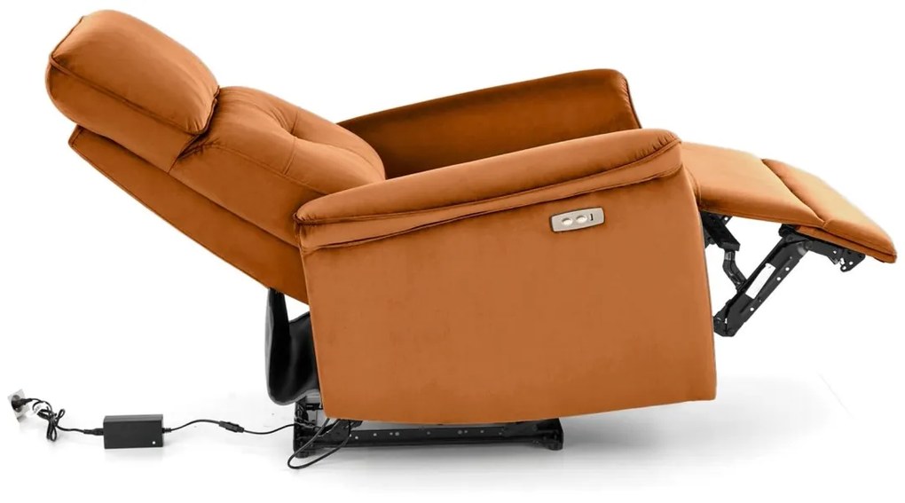 Fotoliu recliner Semir velvet cinnamon H108 cm