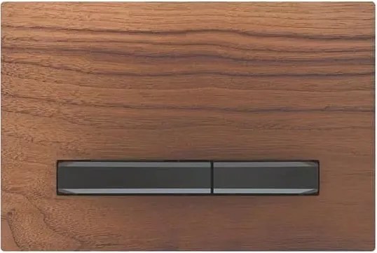 Clapeta de actionare Geberit Sigma50 nuc american/butoane negru mat