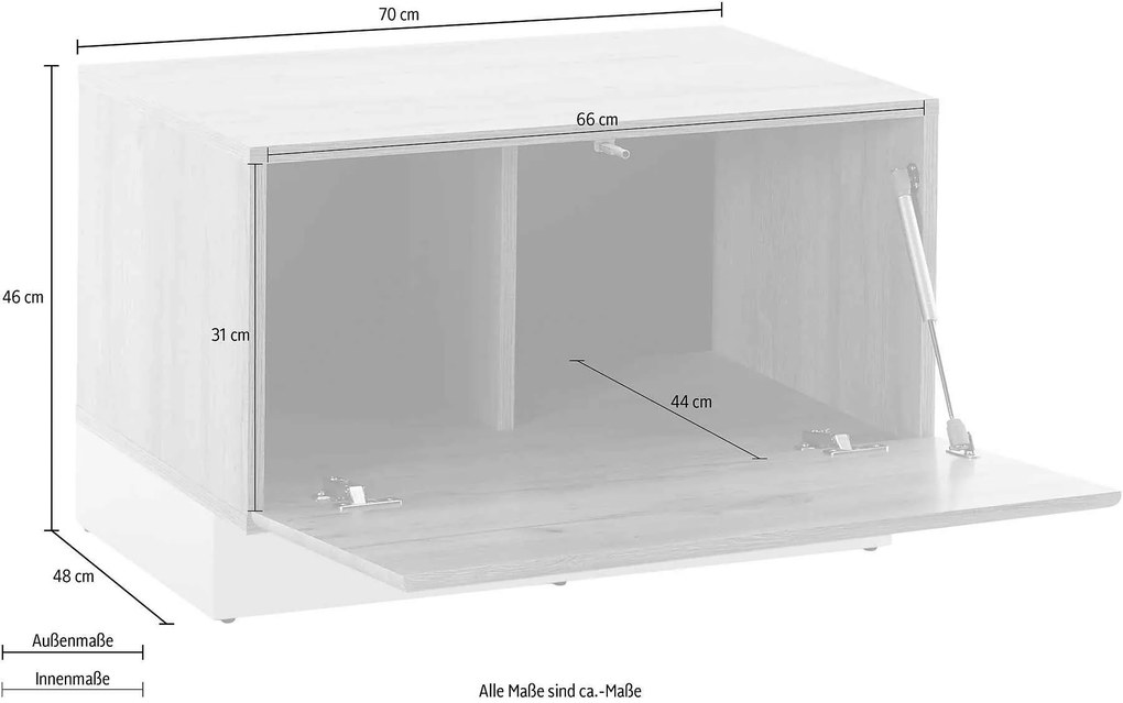 Comoda ~Jamaica~ culoare maro, cu aspect de lemn modern, 70 cm lățime