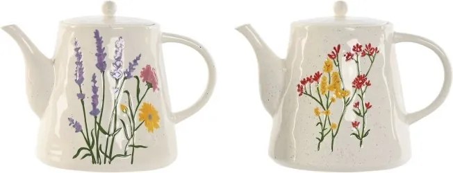 Set 2 ceainice din porțelan cu motive florale, 900 ml, 22×14×16,5 cm, „Bloom"