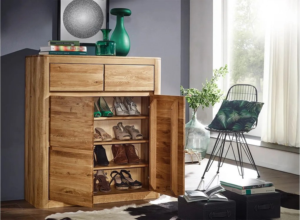 Dulap stejar masiv Pantofi Dotti, 100 × 37 × 111 cm