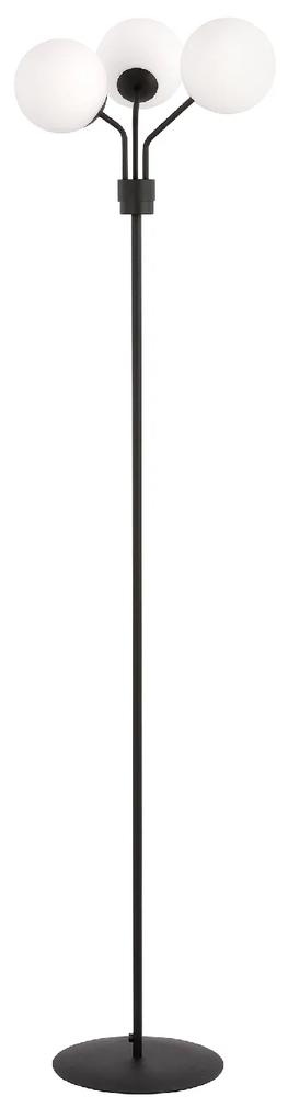 Lampadar, Lampa de podea design modern NOVA LP3 BLACK/OPAL