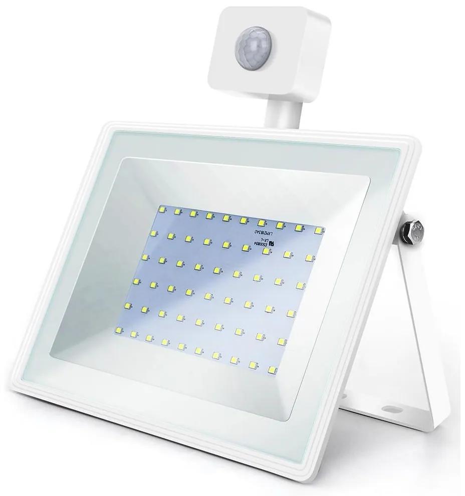Proiector LED cu senzor LED/50W/230V 6400K IP65 alb Aigostar