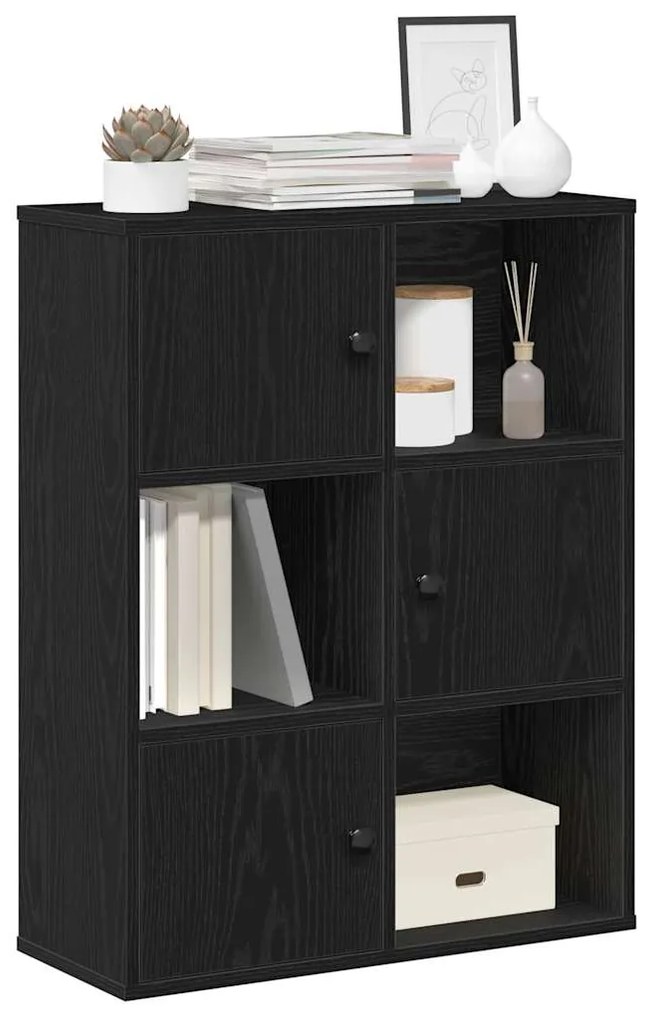 vidaXL Bibliotecă Stejar negru 60x24x76,5 cm Lemn prelucrat