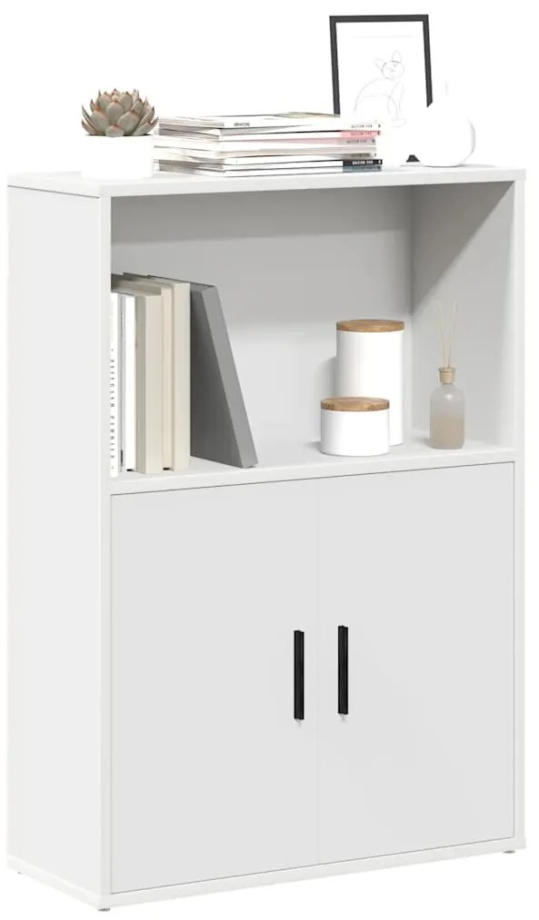 vidaXL Bibliotecă, alb, 60x24x85 cm, lemn prelucrat