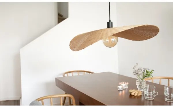 Lustră pe cablu Markslöjd 108677 RAYO 1xE27/40W/230V bej/bambus