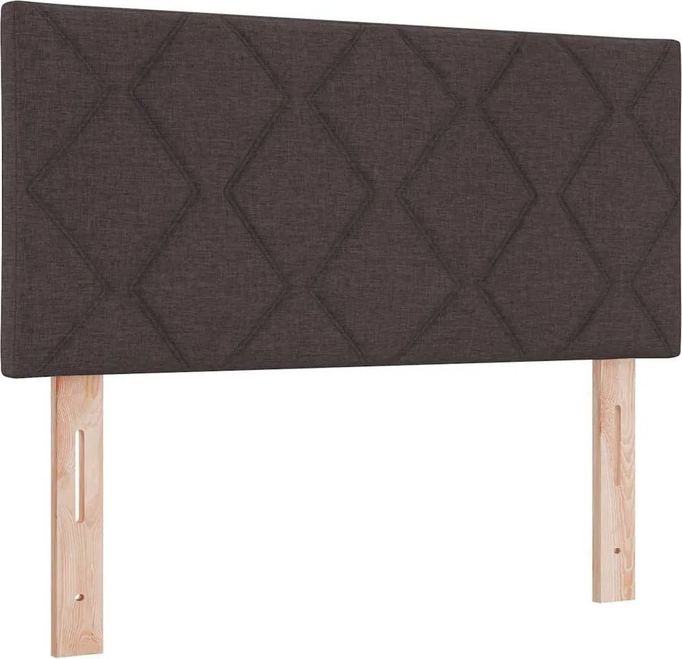 vidaXL Tăblie cap Maro închis 90 cm țesătură