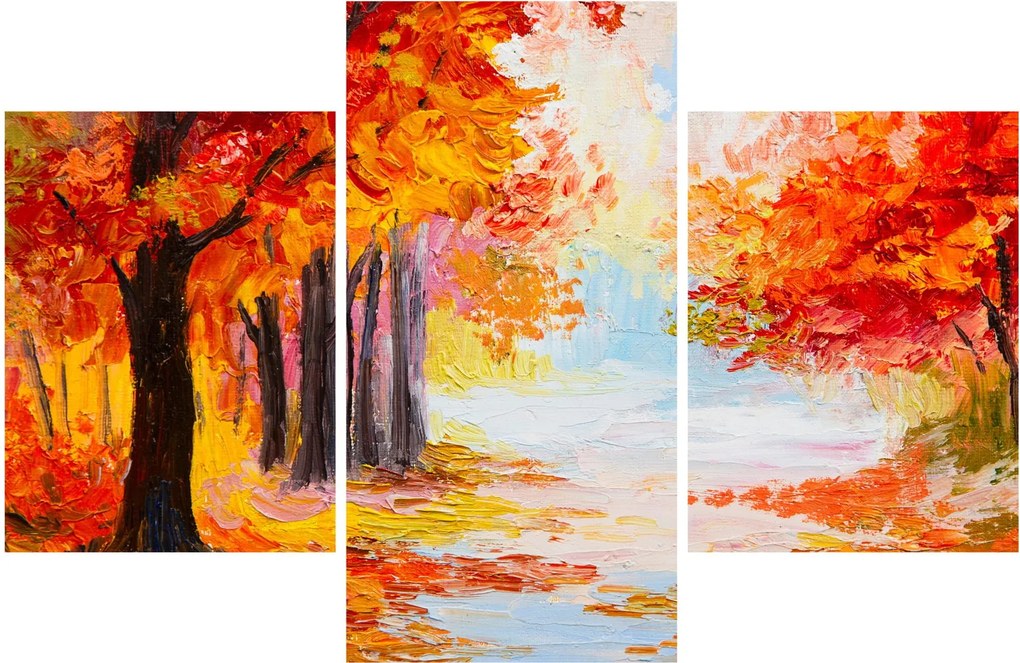 Tablou - Pictura, toamna colorată (90x60 cm)