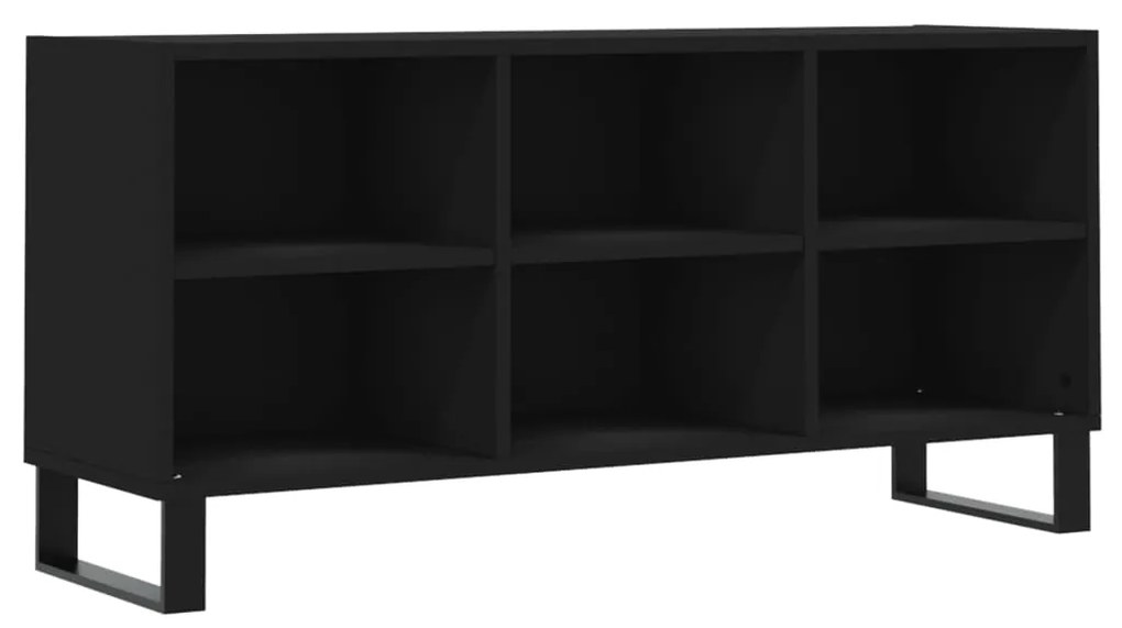 826997 vidaXL Comodă TV, negru, 103,5x30x50 cm, lemn compozit
