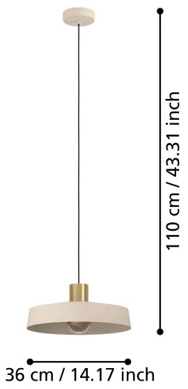Lustră pe cablu Eglo 900429 VALDIOLA 1xE27/40W/230V