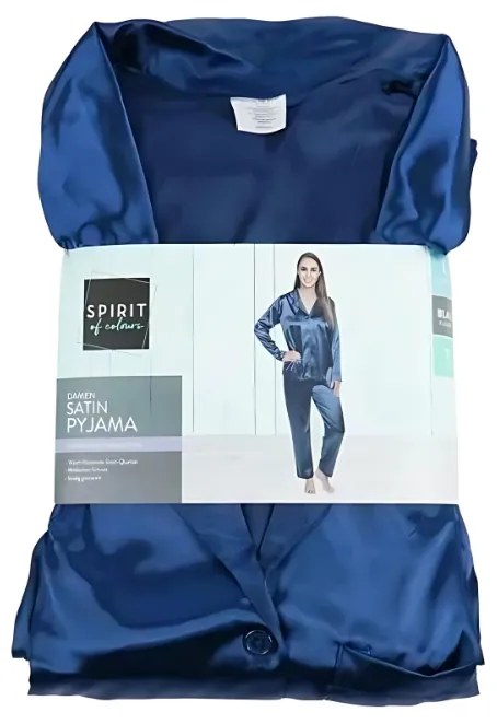 Pijamale din satin DREAM albastru - diverse marimi Marime: L