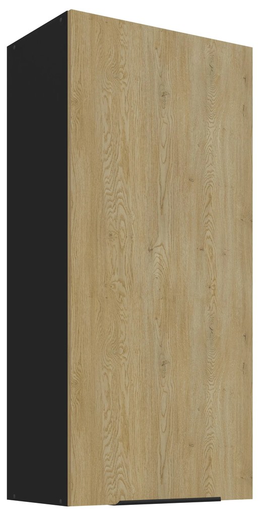 Dulap superior de bucătărie Carminia 50 G-108 1F (stejar cremona + negru). 1128006