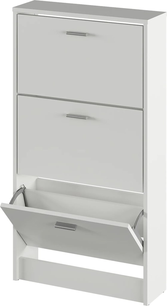 Dulap pantofi, 3 rafturi, alb, MOBI 13
