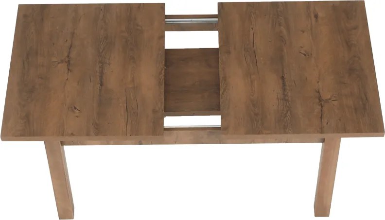 Masă extensibilă pentru dining, stejar lefkas închis, 160-203x90 cm, MONTANA STW