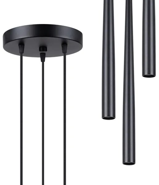 Lustră pe cablu Sollux SL.1463 BLISS 3xG9/8W/230V negru
