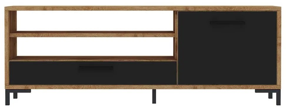 Dulap TV Cascade (stejar lancaster + negru). 1098746