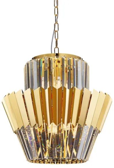 Lustră pe lanț DONNA 9xE14/40W/230V d. 45 cm auriu