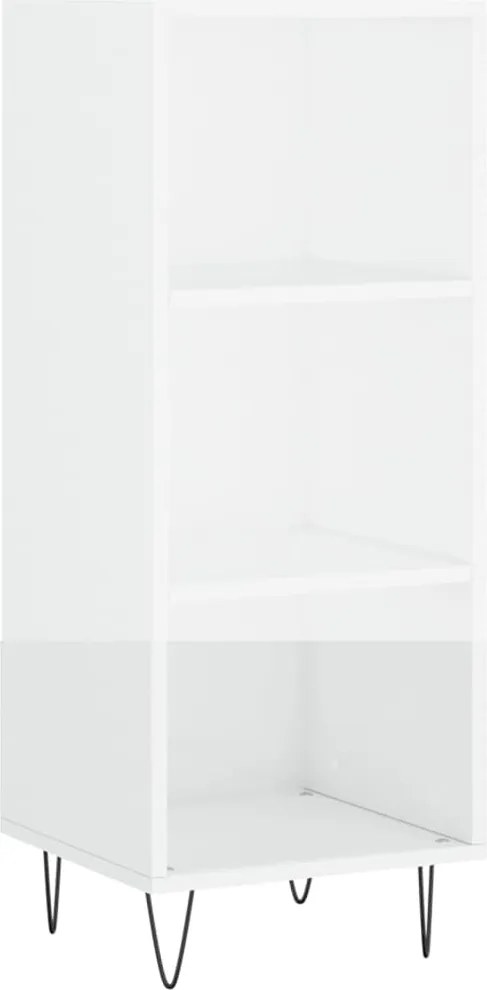 vidaXL Servantă, alb extralucios, 34,5x32,5x90 cm, lemn compozit