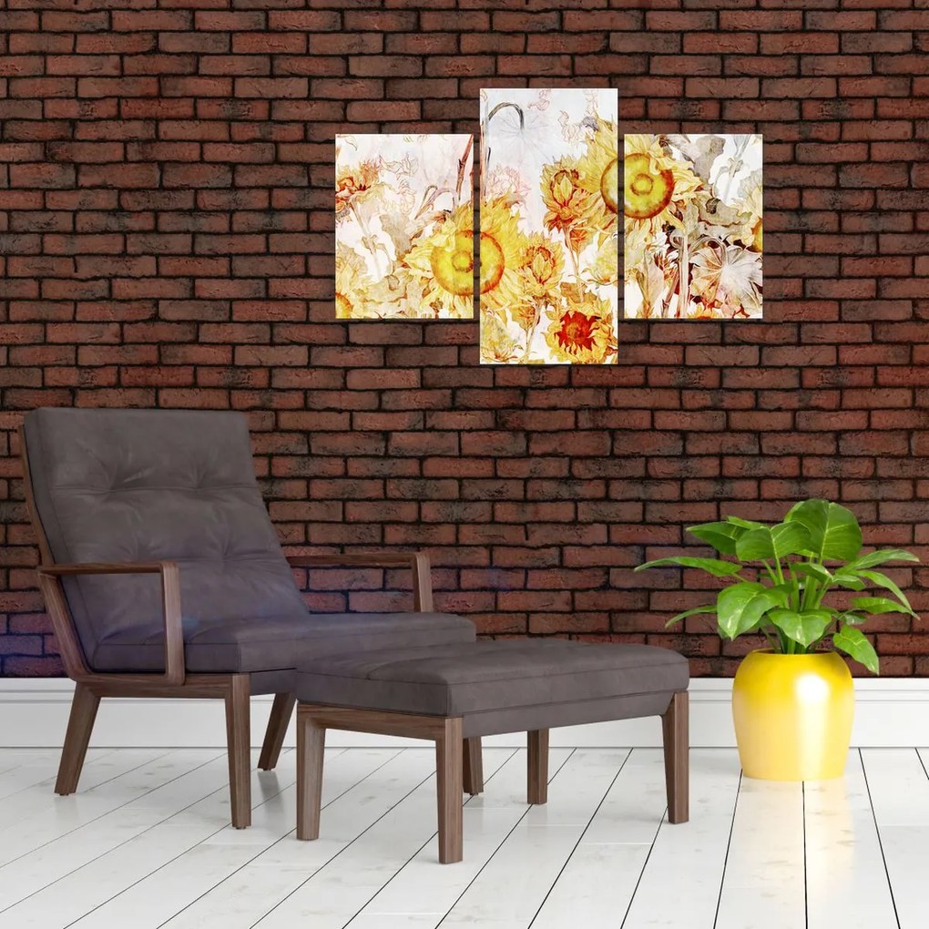 Tablou - Floarea-soarelui,pictură (90x60 cm)