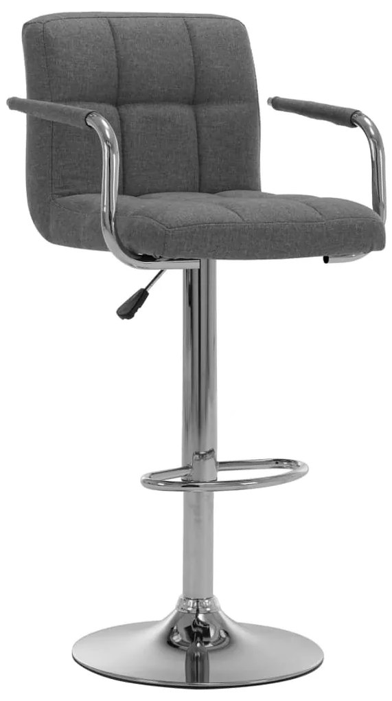 vidaXL Scaun de bar, gri deschis, material textil