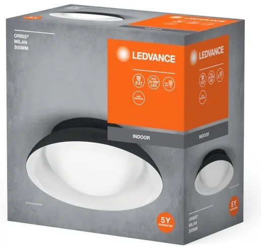 Plafonieră Ledvance ORBIS MILAN 2xE27/10W/230V negru